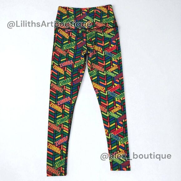 Zumba All Star High Waist Ankle Leggings Multi Size S (E105) - Picture 4 of 7